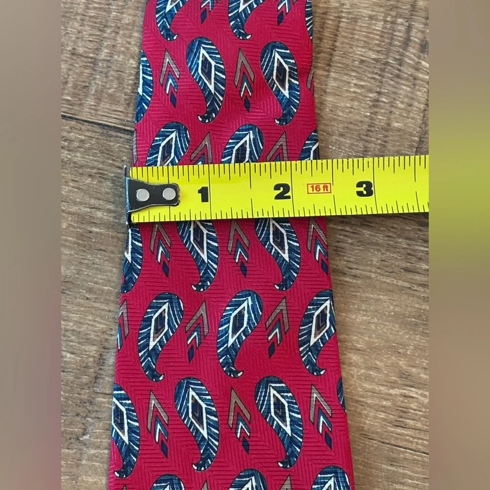 Vintage Robert Talbott Red Silk Tie. Germany LTD Men's 57.5” Luxe | Paisley